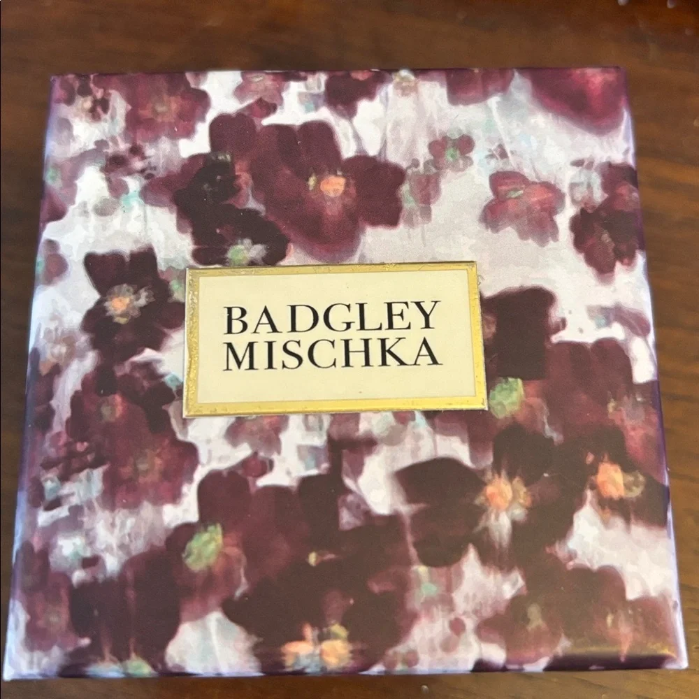 New Badgley Mischka Earring Set - cubic zirconia- 18k gold plated - stud